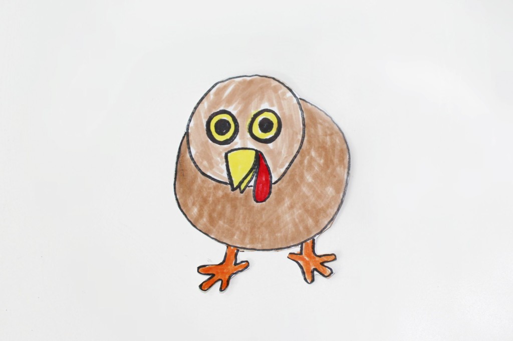 let your child color and cut out the turkey