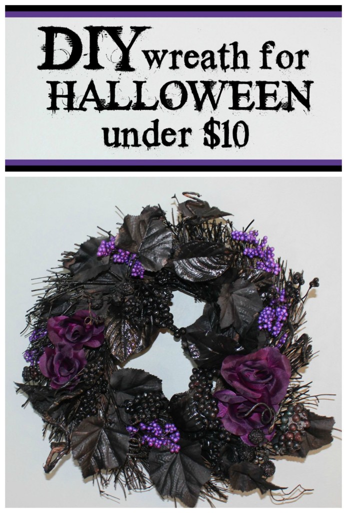 Pinnable Purple Halloween Wreath DIY