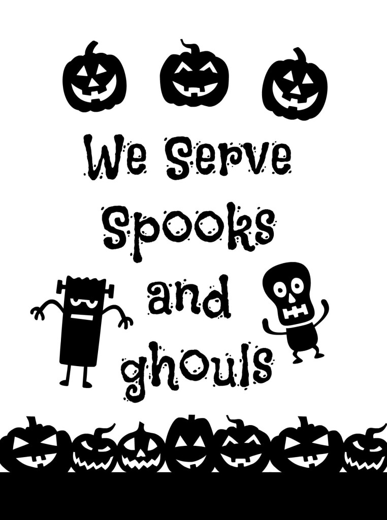 free printables spooks and ghouls