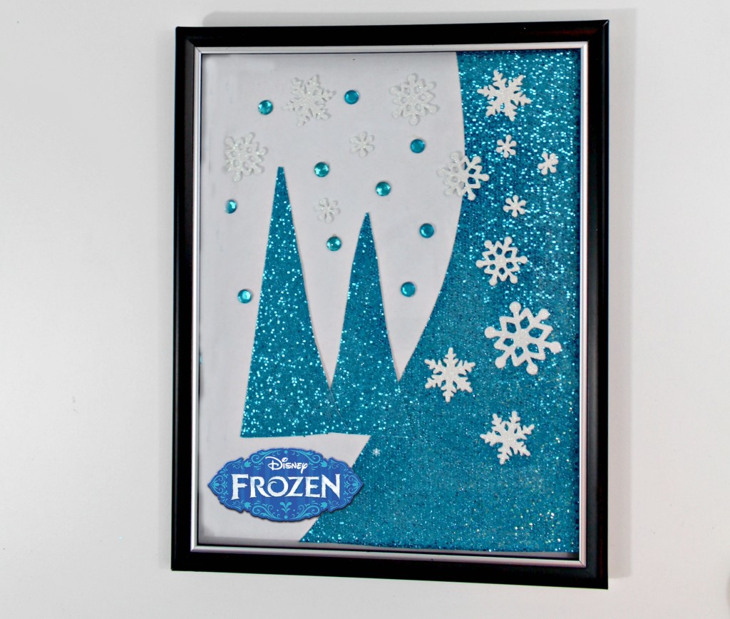 Disney Frozen inspired art work for winter DIY craft - jenny at dapperhouse