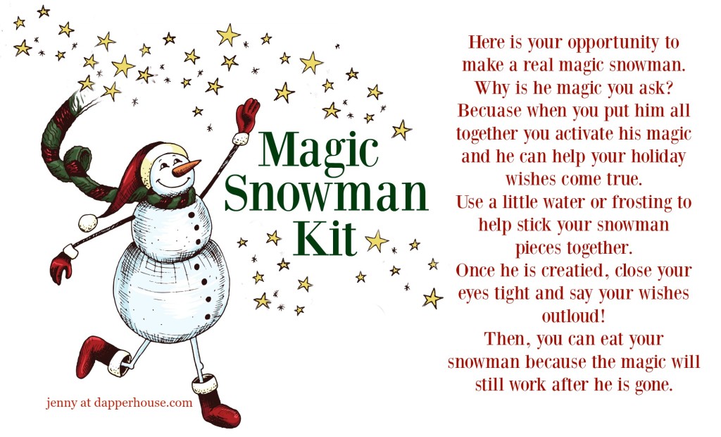 Magic Snowman Kit Free Printable #AD jenny at dapperhouse