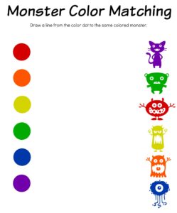 Monster Math, Color Match & Bingo Free Printable Worksheets - Jenny at ...