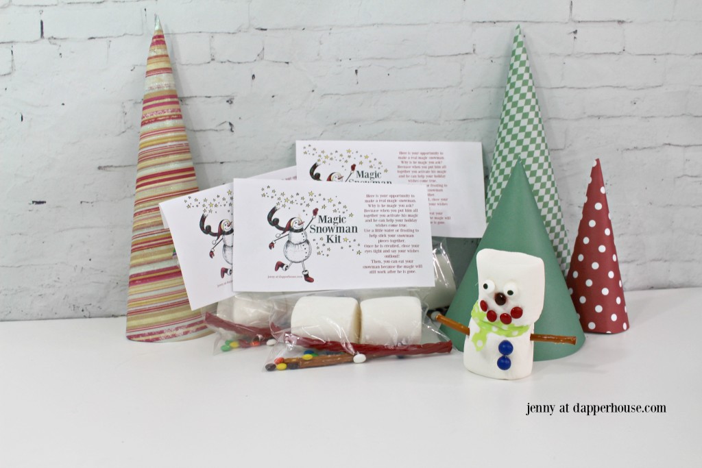 jenny at dapperrhouse make a magic snowman kit