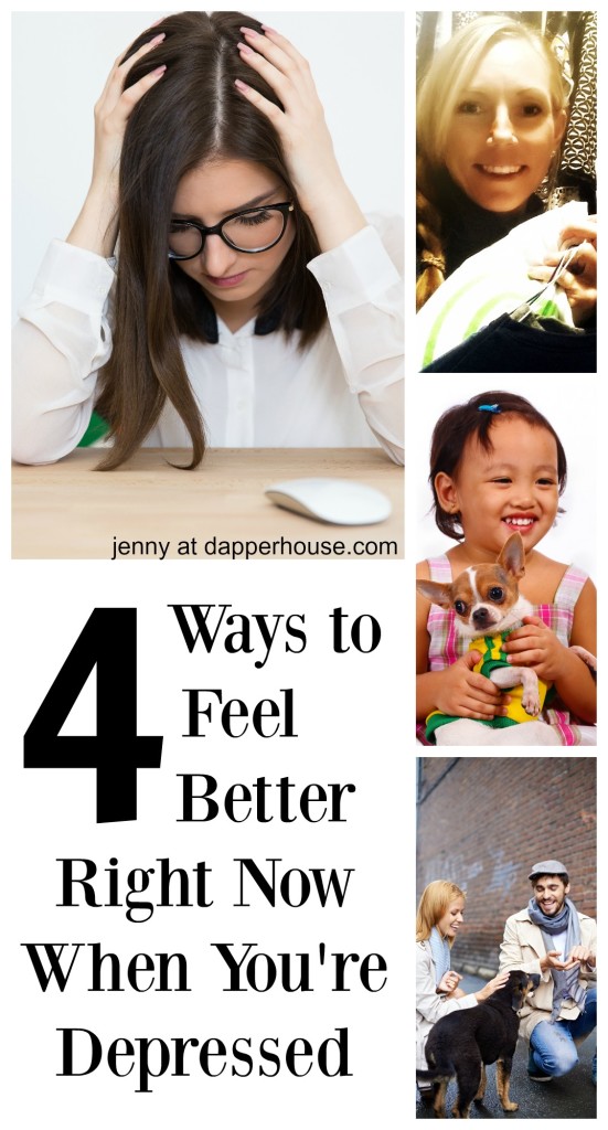 Four Ways to Fell Better Right Now When You're Depressed - jenny at dapperhouse