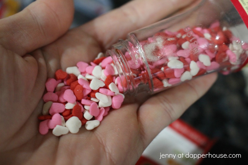 heart sprinkles - jenny at dapperhouse.com