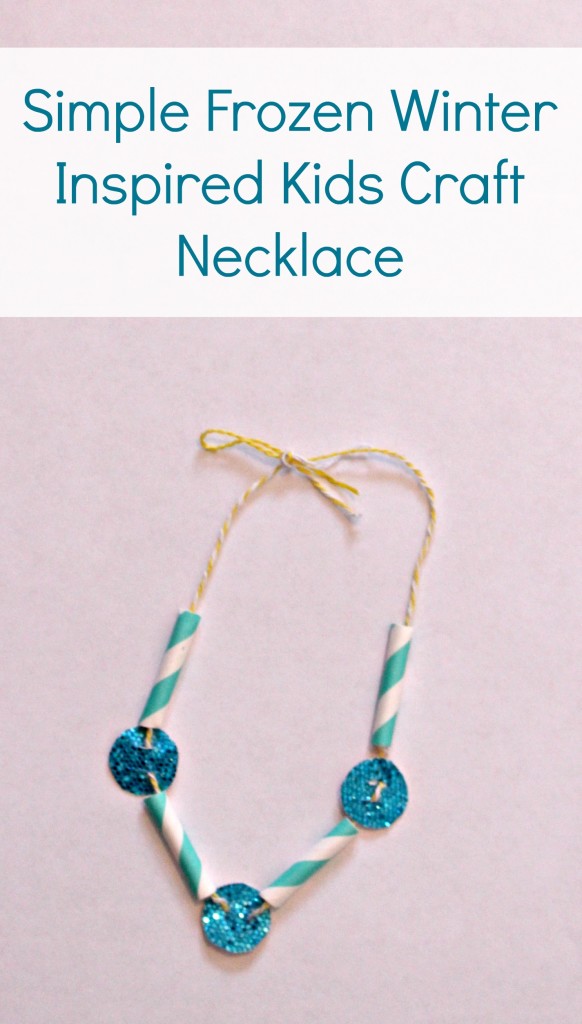 Simple Frozen Winter Inspired Kids Craft Necklace - jenny at dapperhouse