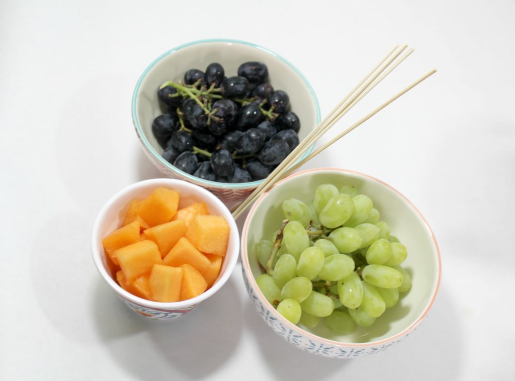 Ingredients for Halloween fruit skewers - jenny at dapperhouse - healthy treats