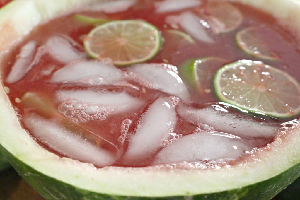Make this delicious watermelon tiki punch cocktail - jenny at dapperhouse blog