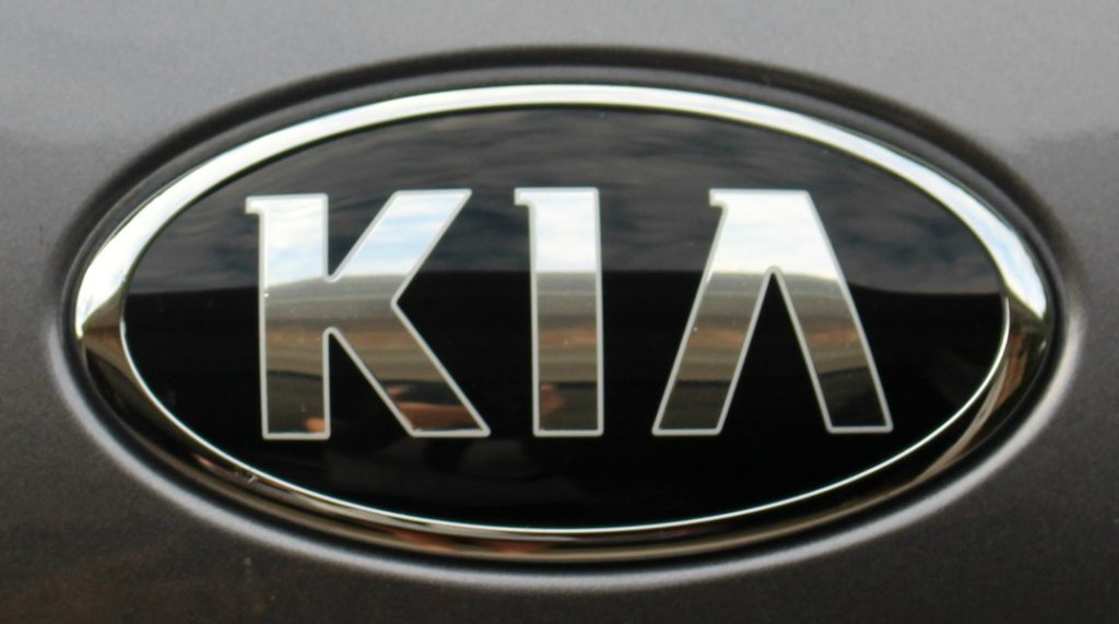kia logo close up