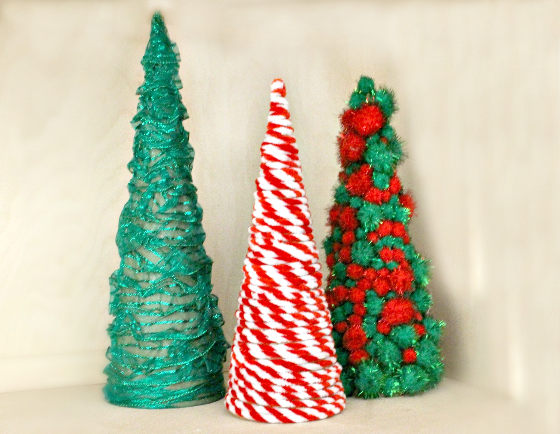 DIY Cardboard Cones Christmas Tree Home Decor - Jenny at dapperhouse
