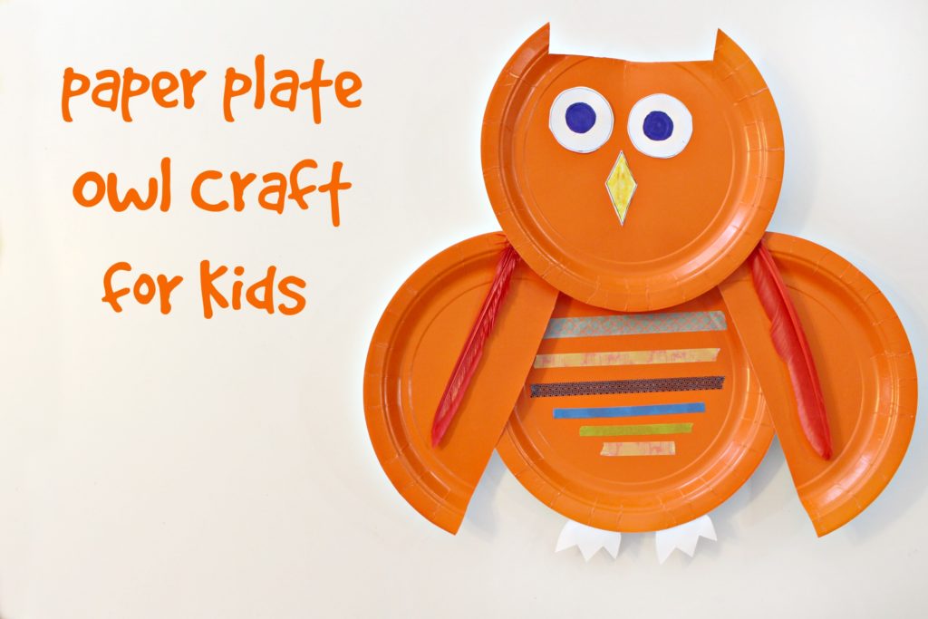 Easy Paper Plate Snowy Owl Kids Craft