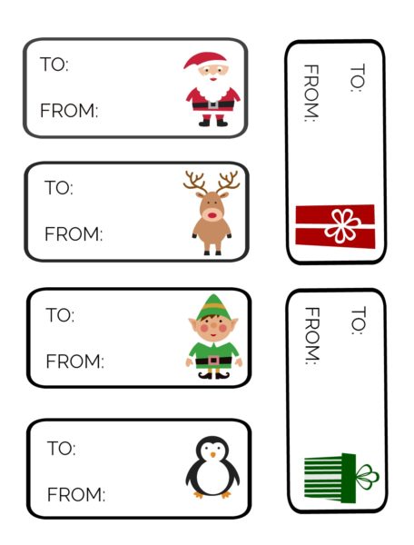 Last Minute Free Printable Christmas Gift Tags - Jenny at dapperhouse