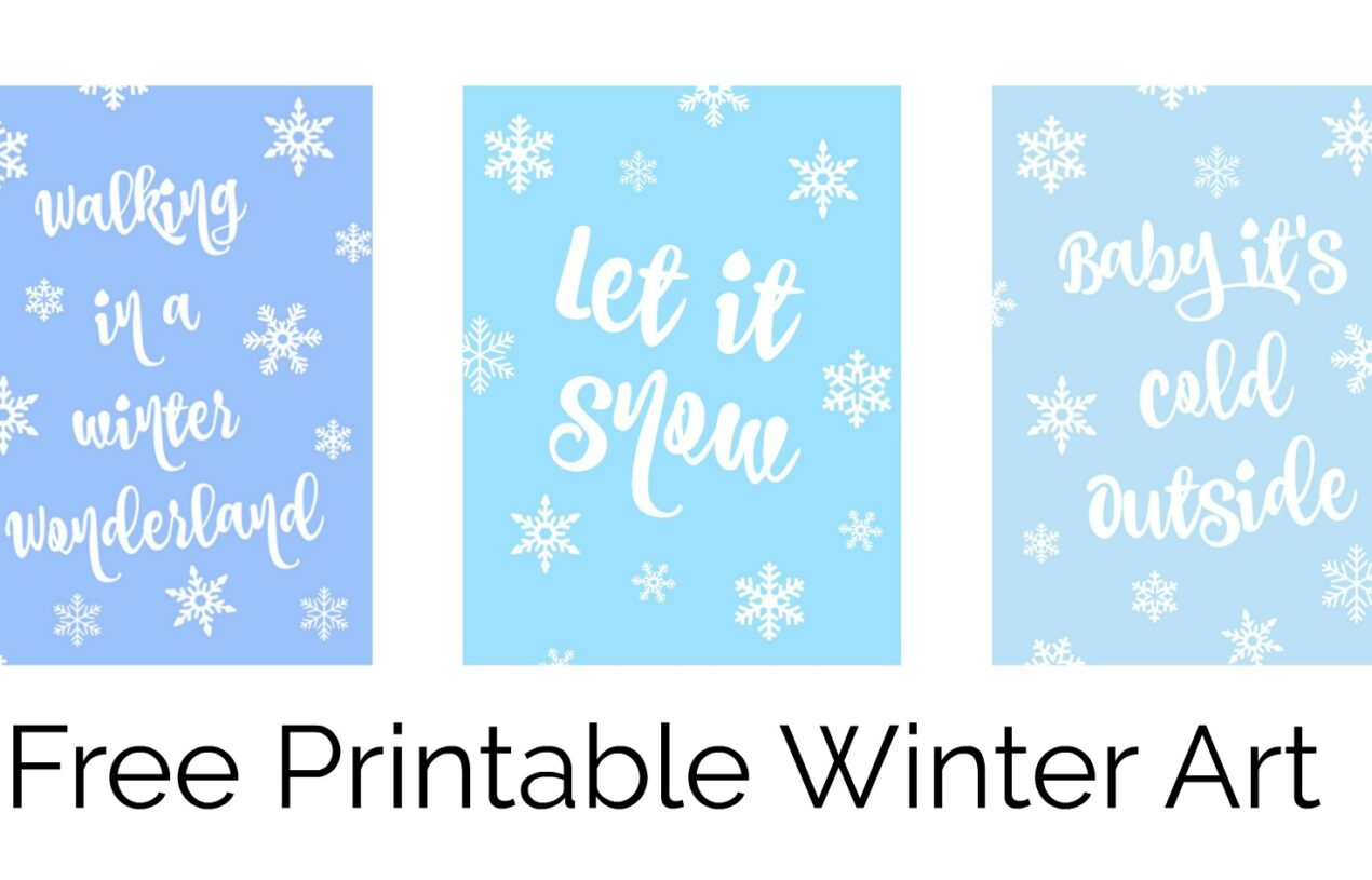 Free Printable Winter Themed Poster Art