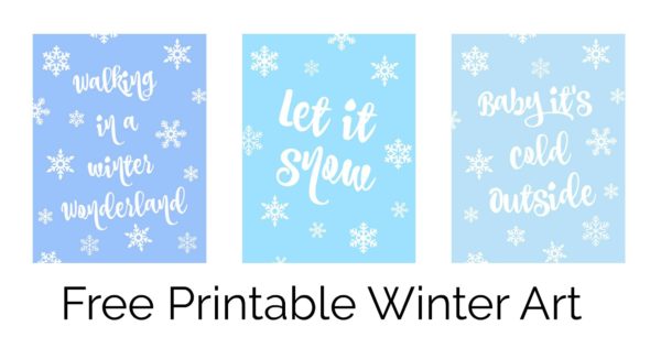 Free Printable Winter Themed Poster Art - Jenny at dapperhouse