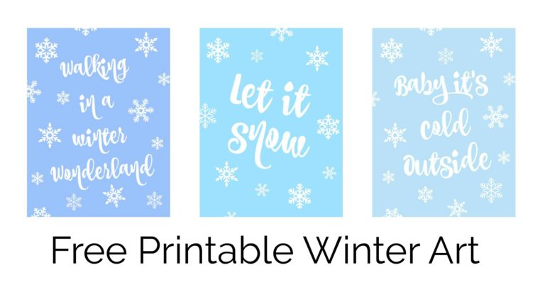 Free Printable Winter Themed Poster Art - Jenny at dapperhouse