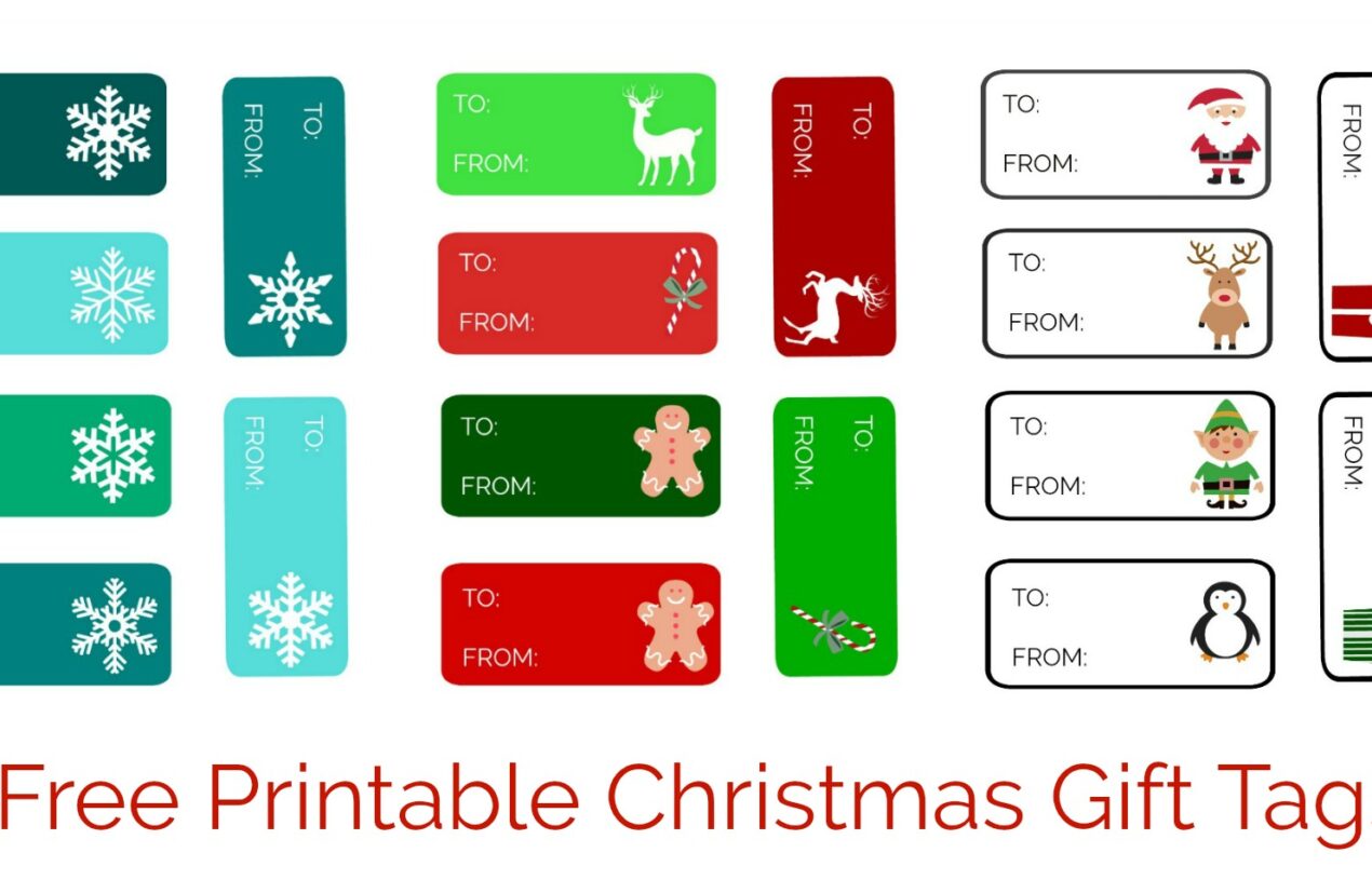 Last Minute Free Printable Christmas Gift Tags