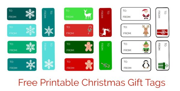 Last Minute Free Printable Christmas Gift Tags