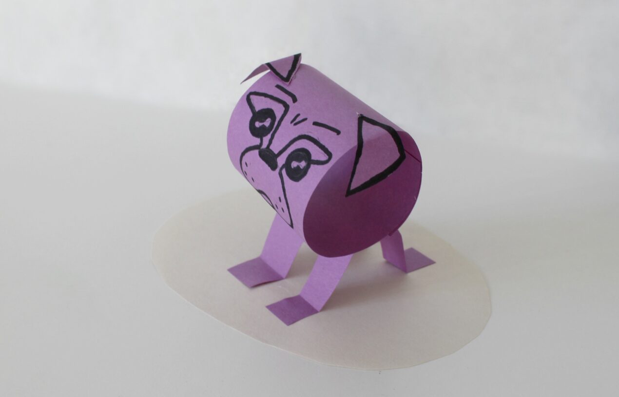 Purple Paper Pug Craft