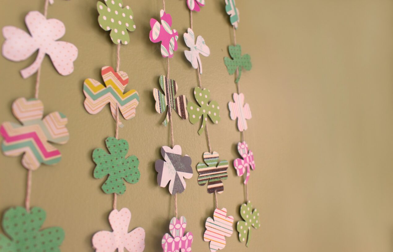 Decorative Paper Shamrock Wall Hanging for St. Patrick’s Day