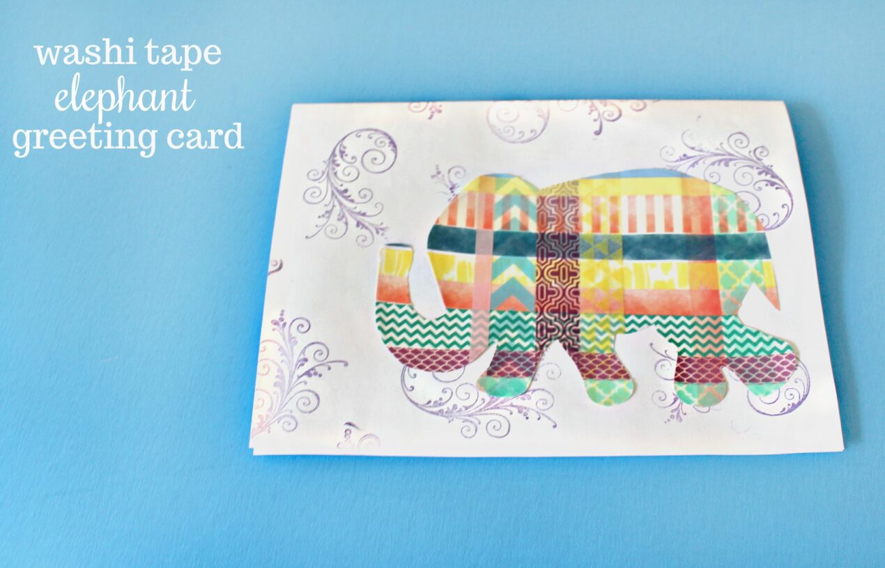 How to Make a Washi Tape Elephant Card