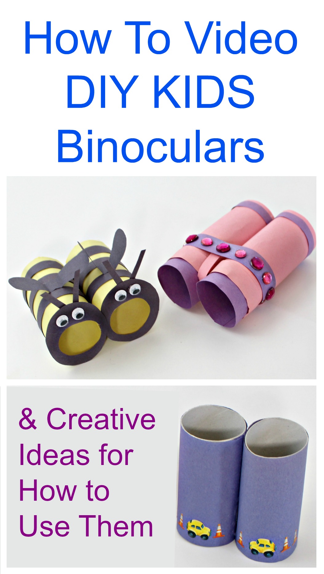 DIY Easy Binoculars and Creative Ways to Use Them with Kids Video
