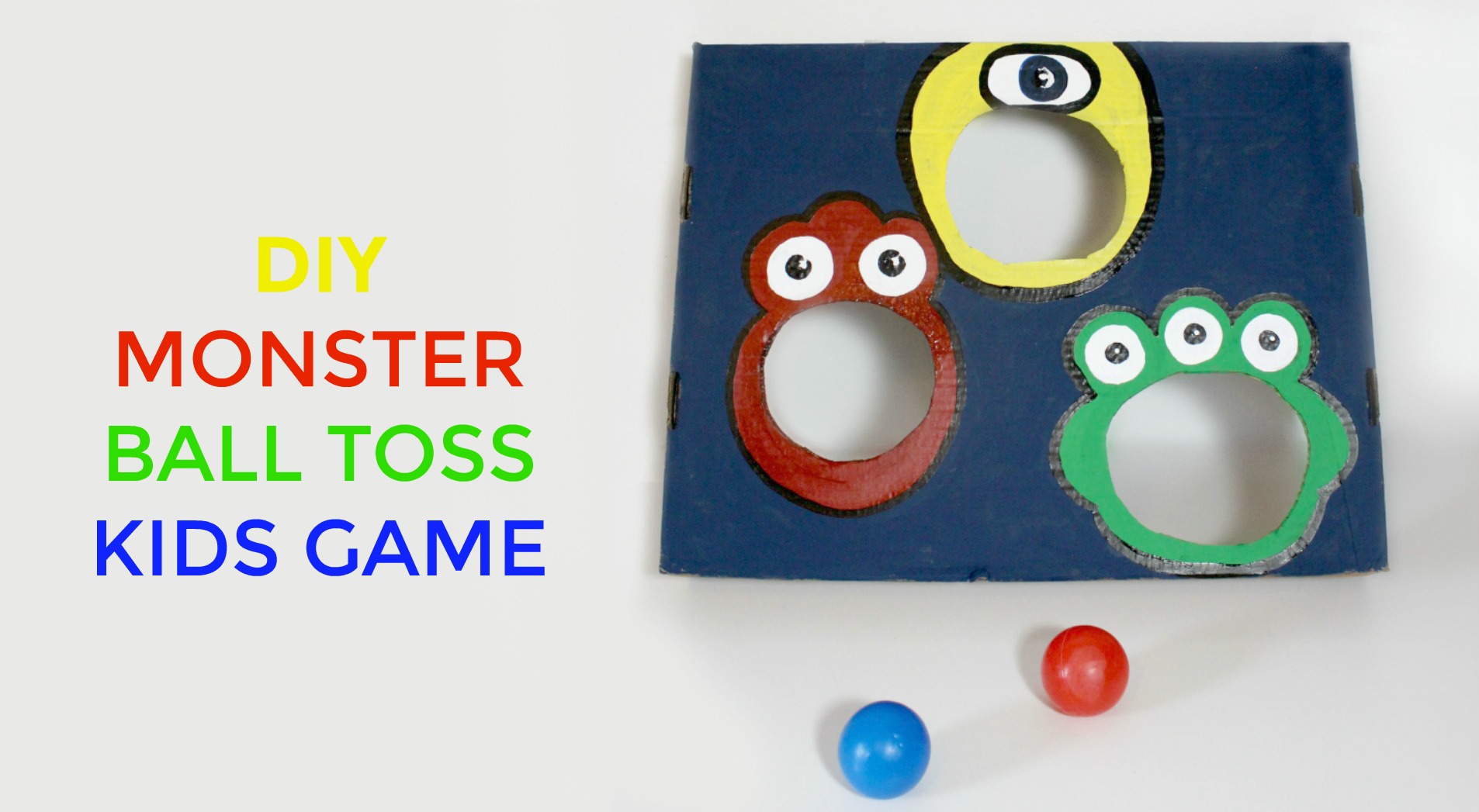 DIY Monster Themed Ball Toss Kids Game Jenny at dapperhouse
