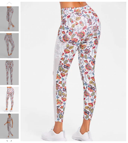 Buy the Cutest Floral Workout Leggings Activewear to Show Your