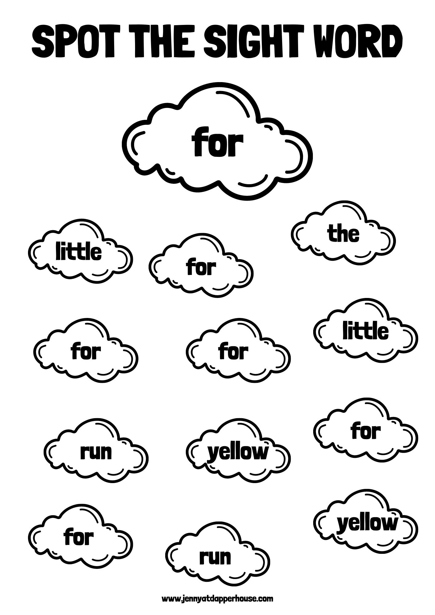 40 Free Printable Dolch Sight Word Practice Pages for PreK ...
