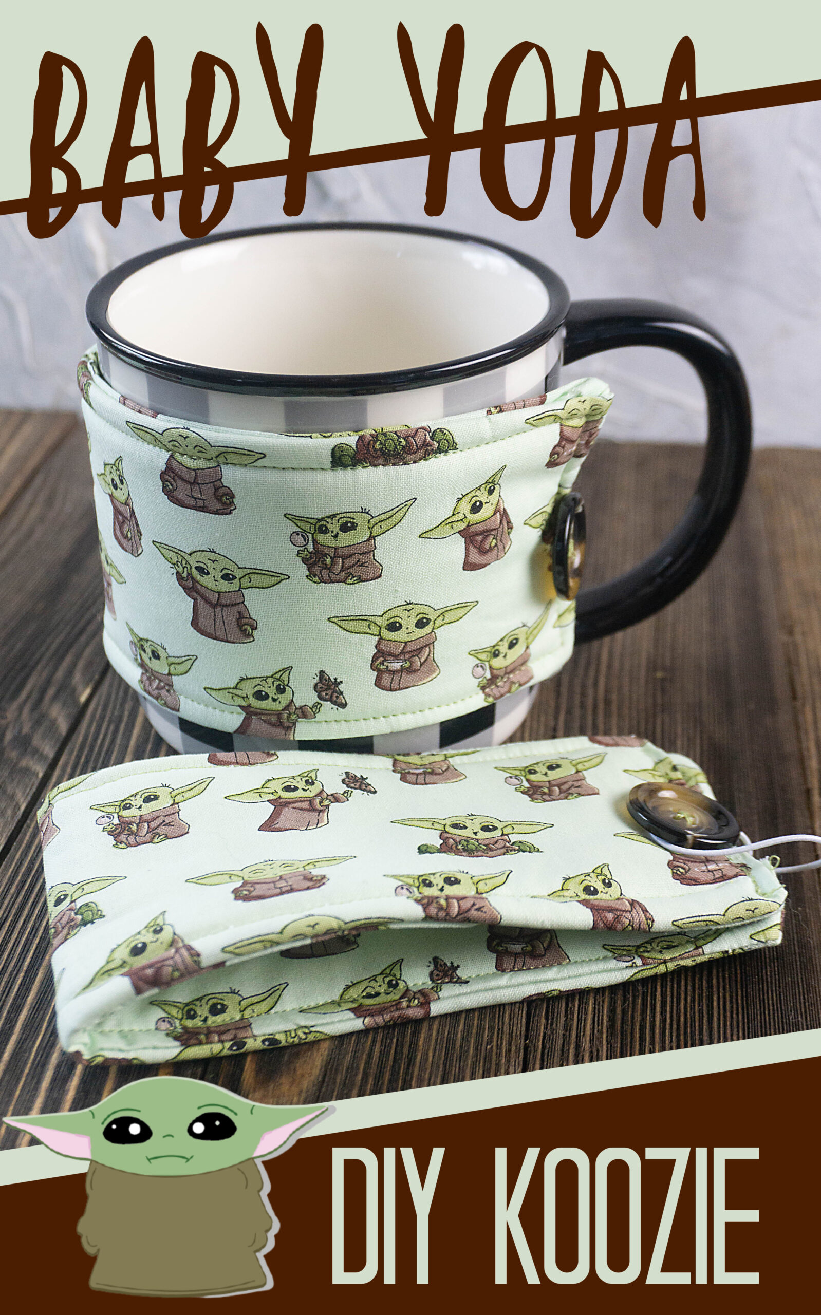 DIY Baby Yoda Mug Koozie A Great Handmade Gift for the Holidays