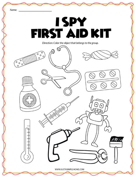 First Aid Learning Activity Pack Free Printables - Jenny at dapperhouse