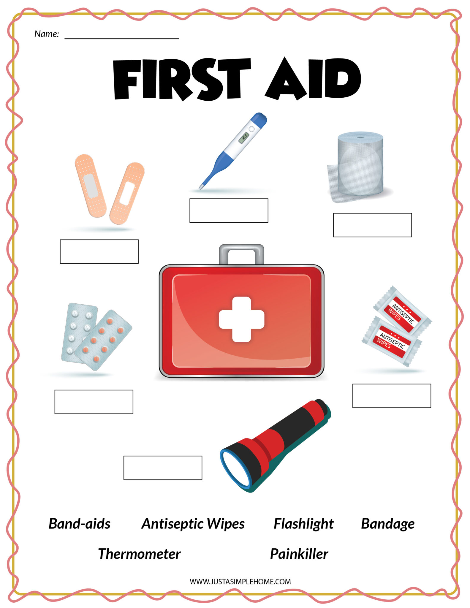 First Aid Learning Activity Pack Free Printables Jenny at dapperhouse