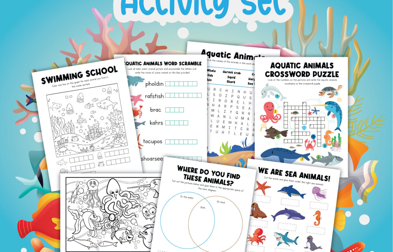 Ocean Life Activity Sheets for Morning Work and Classroom Centers