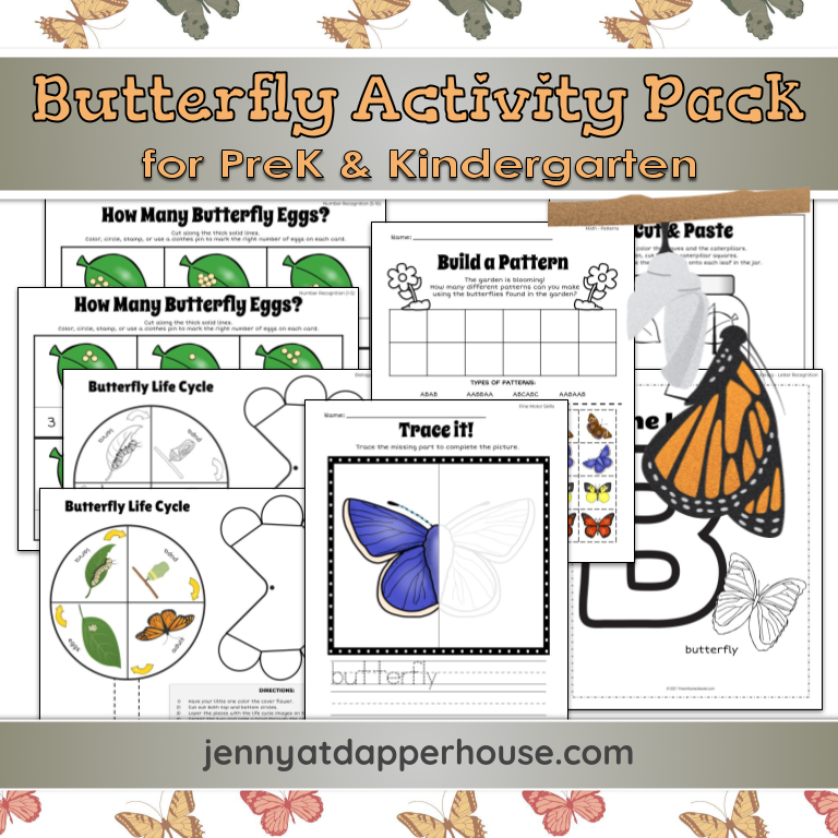 Free Printables All About Butterflies Learning Activity Pack