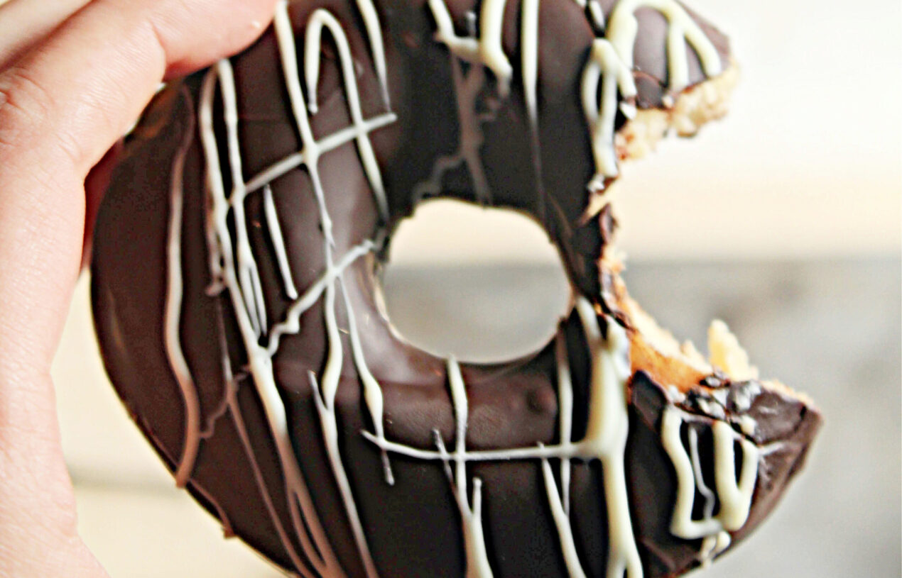 Homemade Cake Donuts with a Delicious Double Chocolate Glaze