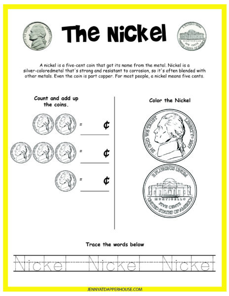 Practice Counting Coins Free Printable Worksheets - Jenny at dapperhouse