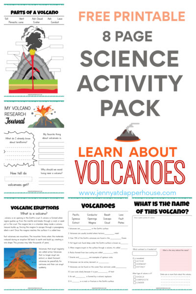 Free Printable Volcano Science Activity Pages - Jenny at dapperhouse