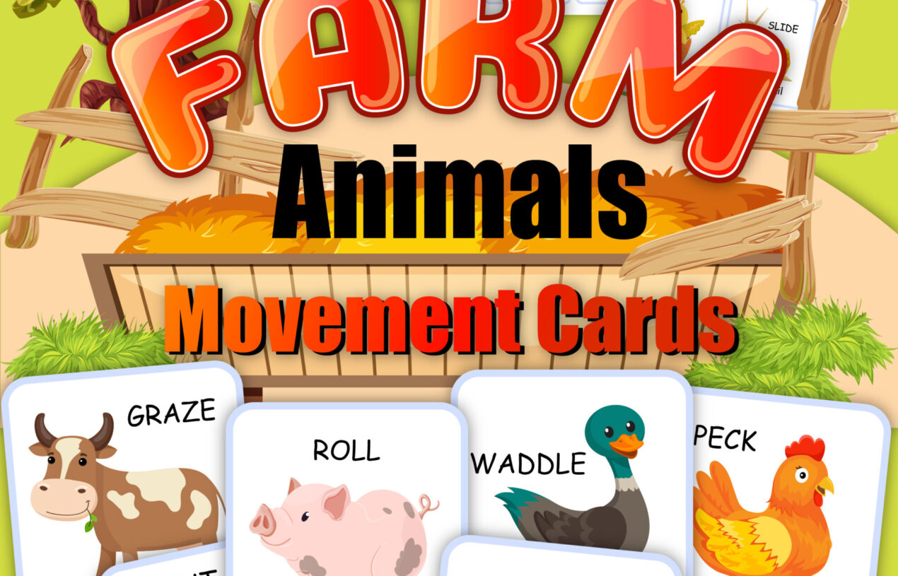 Animal Movement Free Printable Cards for Preschoolers