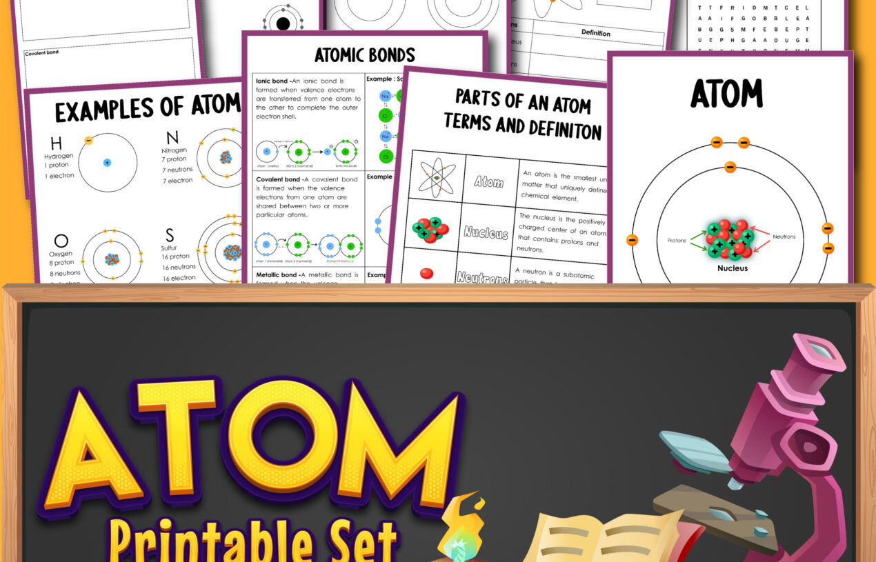 Learn About Atoms with Free Printable Science Worksheets