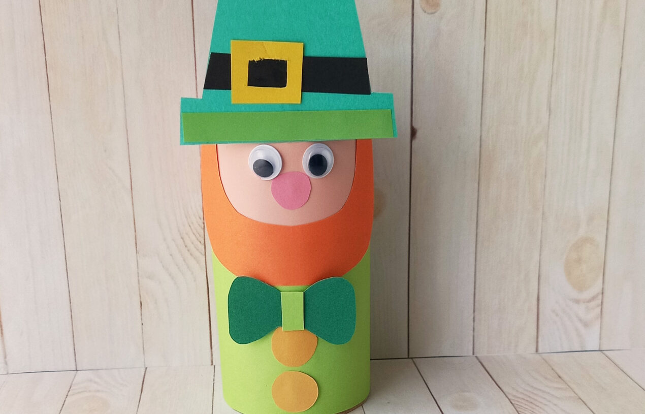 Tissue Paper Roll Leprechaun Craft for St. Patrick’s Day