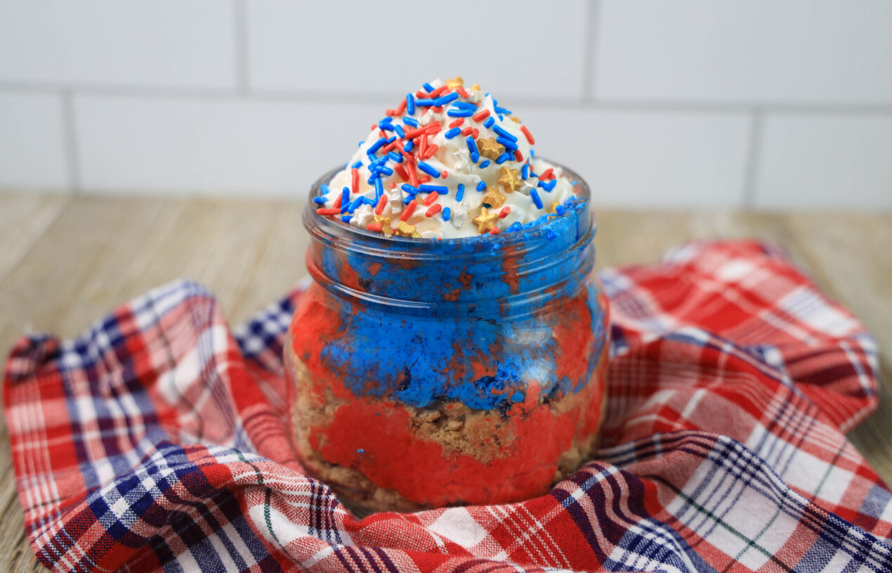 The Ultimate 4th of July Cheesecake Jars
