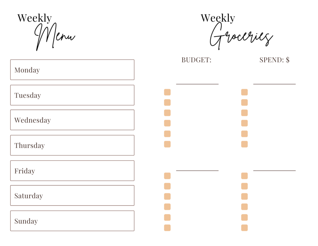 Weekly Meal Planner Poster - Weekly meal planner 