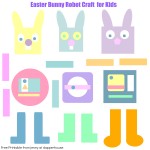 Easter Bunny Robot Craft for Kids Free Printable from jenny at dapperhouse